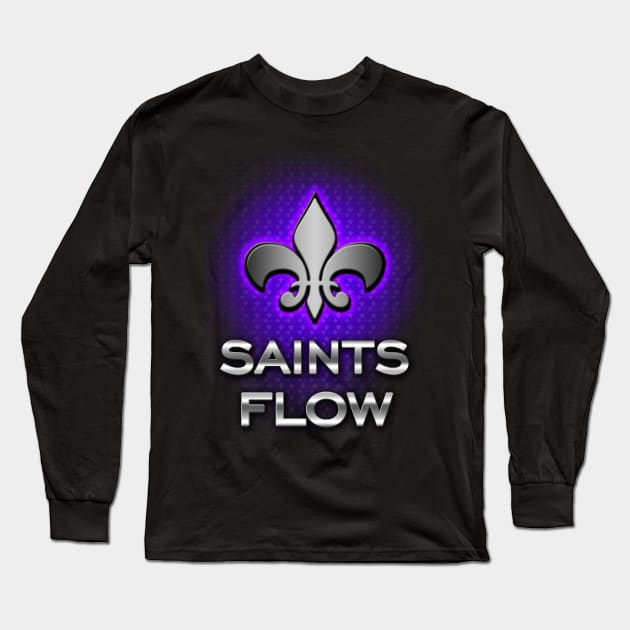 Saints Flow Long Sleeve T-Shirt by ebbdesign